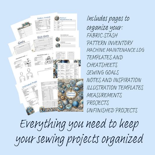 Sewing Planner for Garment Sewists – Organize Your Projects, Patterns, Fabric & More